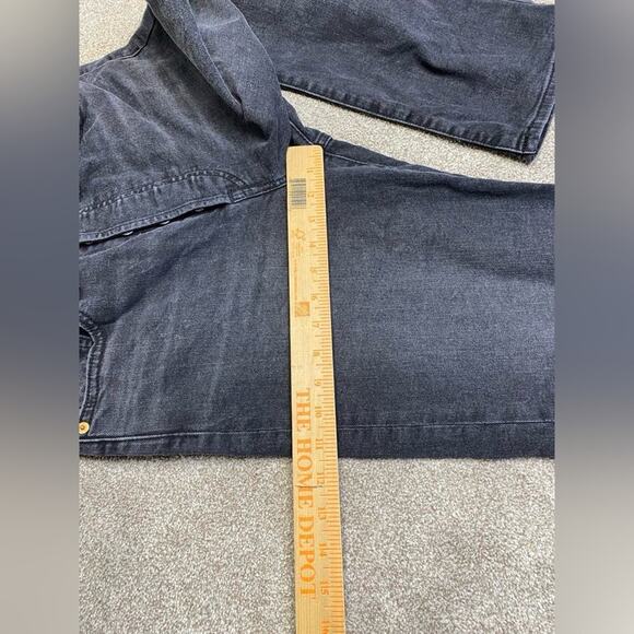 Classic Black Levi’s Ribcage Straight Ankle jeans 28x27 Highwaisted button fly - Picture 8 of 12